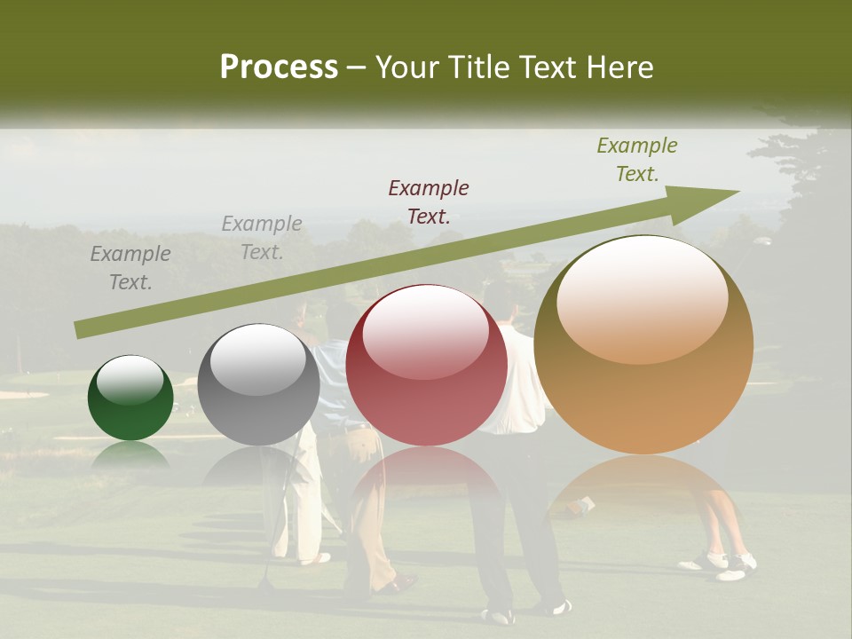 Men Play Golf PowerPoint Template