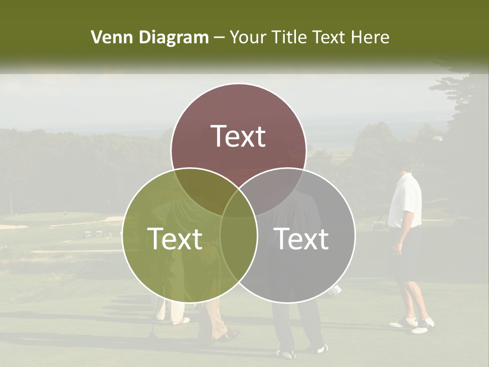 Men Play Golf PowerPoint Template