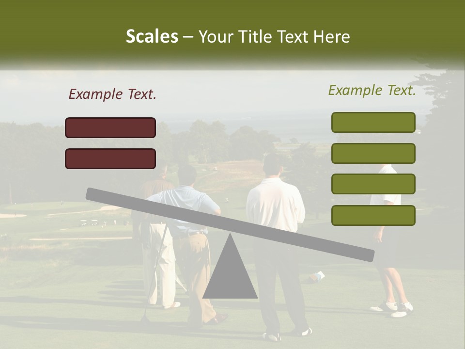 Men Play Golf PowerPoint Template