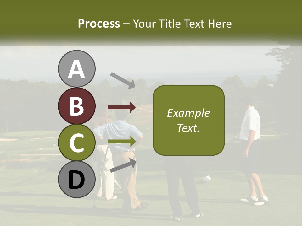Men Play Golf PowerPoint Template