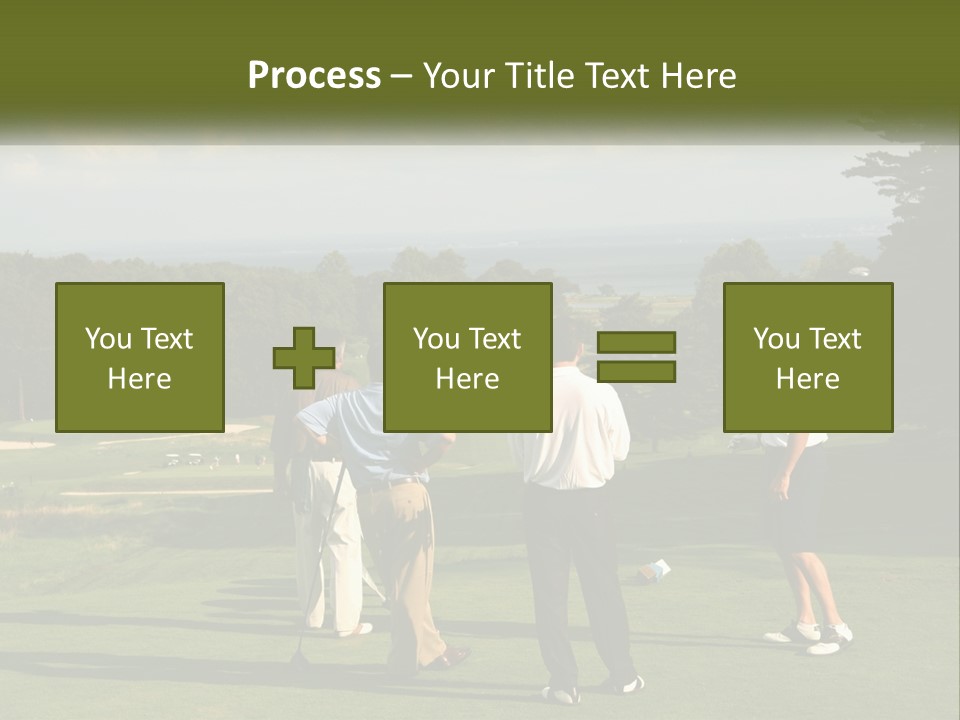 Men Play Golf PowerPoint Template