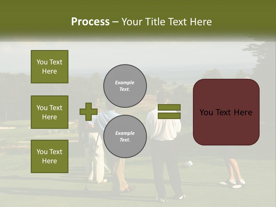 Men Play Golf PowerPoint Template