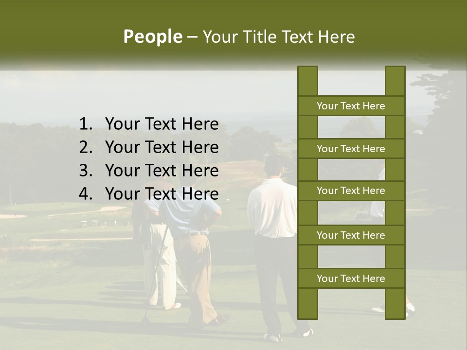 Men Play Golf PowerPoint Template