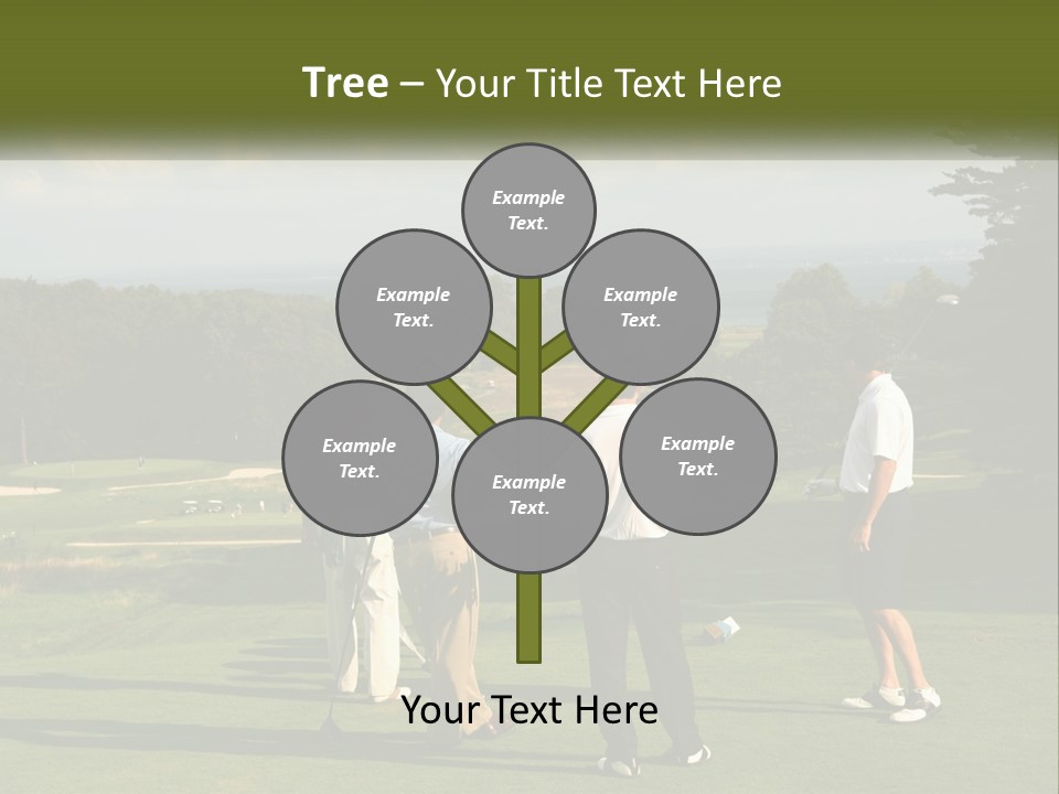 Men Play Golf PowerPoint Template
