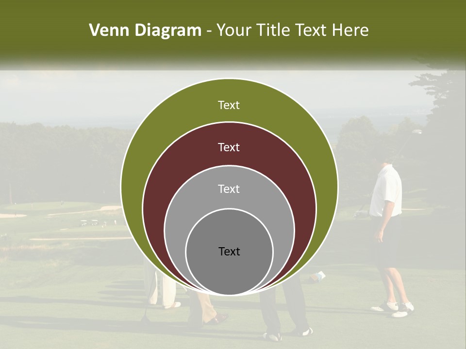 Men Play Golf PowerPoint Template