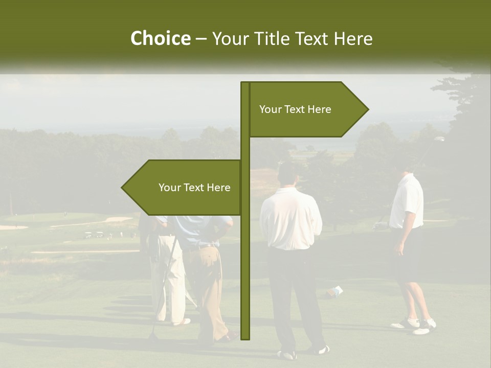 Men Play Golf PowerPoint Template