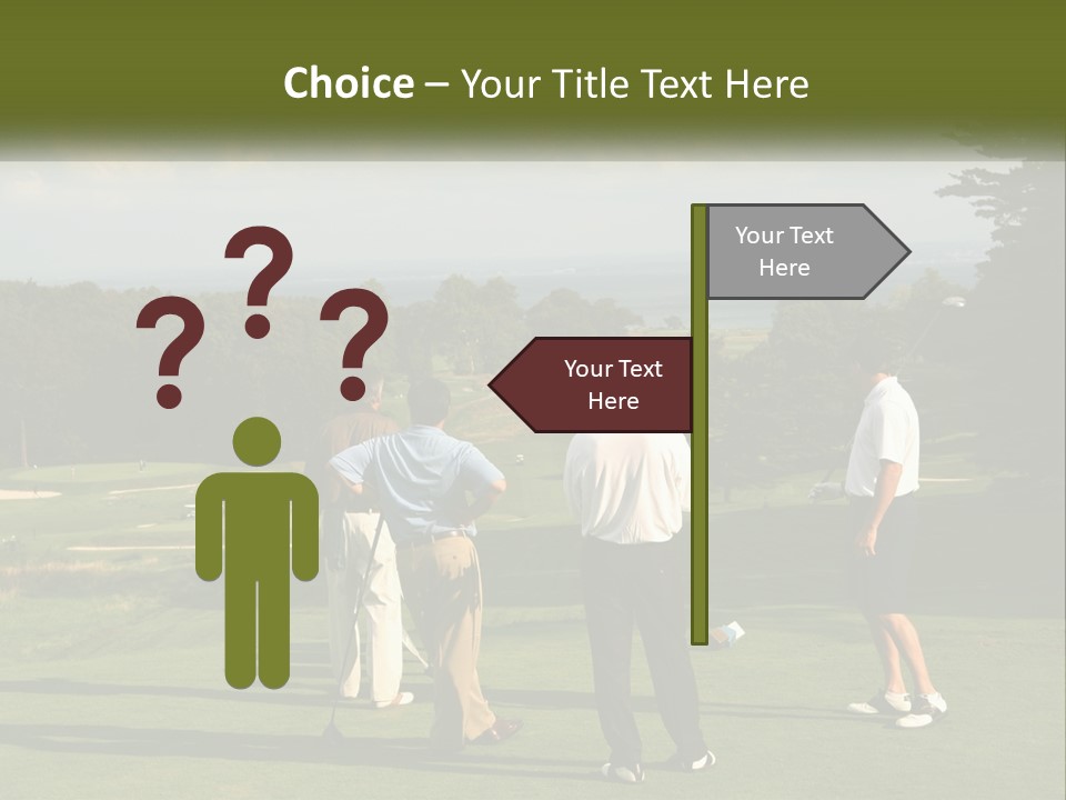 Men Play Golf PowerPoint Template