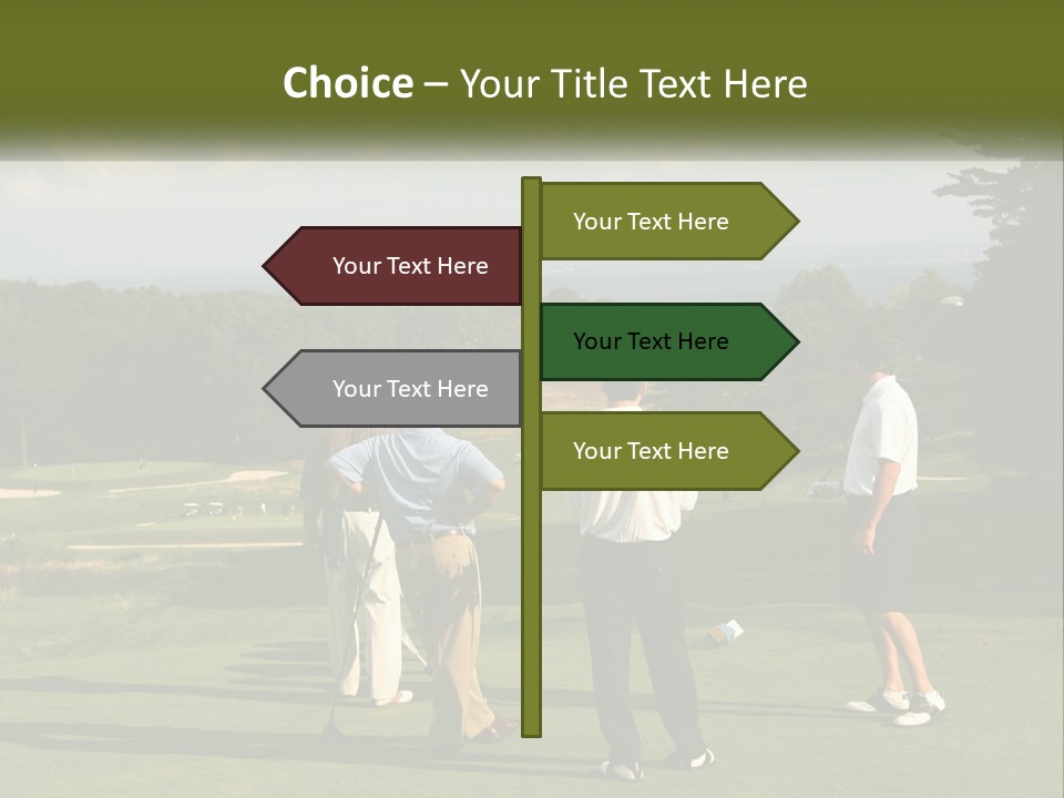 Men Play Golf PowerPoint Template