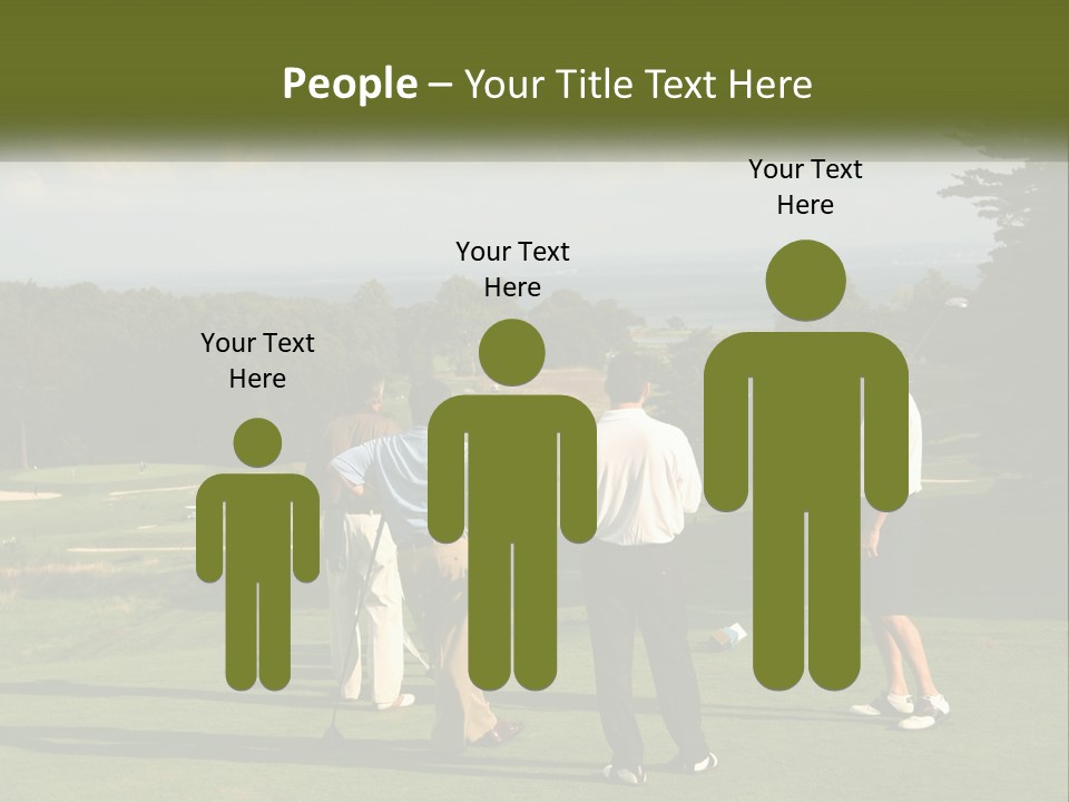 Men Play Golf PowerPoint Template
