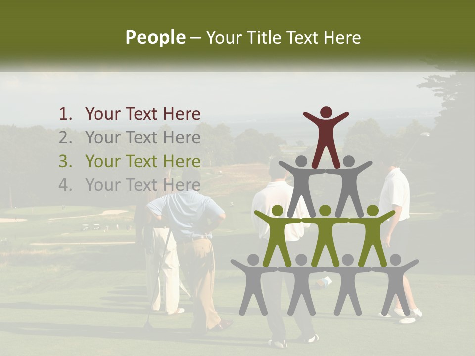 Men Play Golf PowerPoint Template