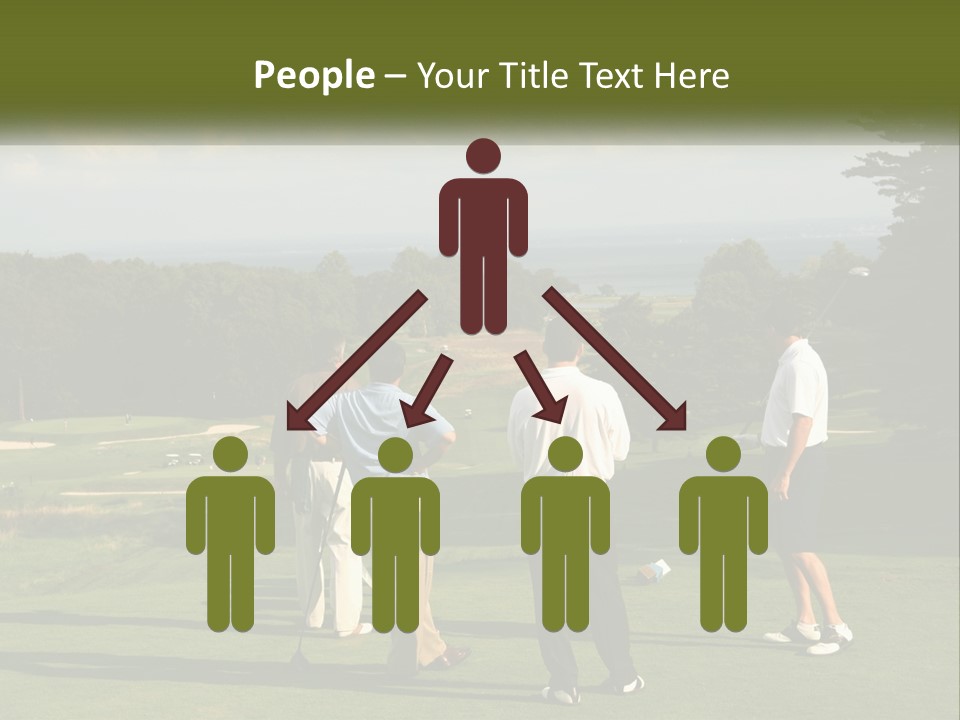 Men Play Golf PowerPoint Template
