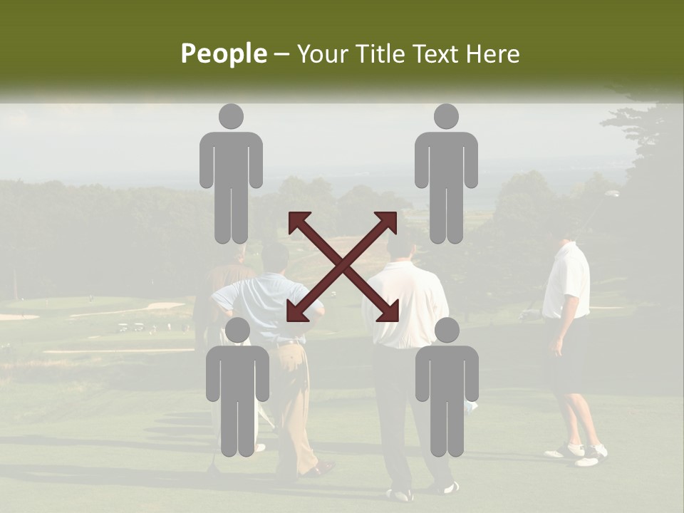 Men Play Golf PowerPoint Template