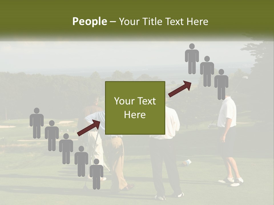 Men Play Golf PowerPoint Template