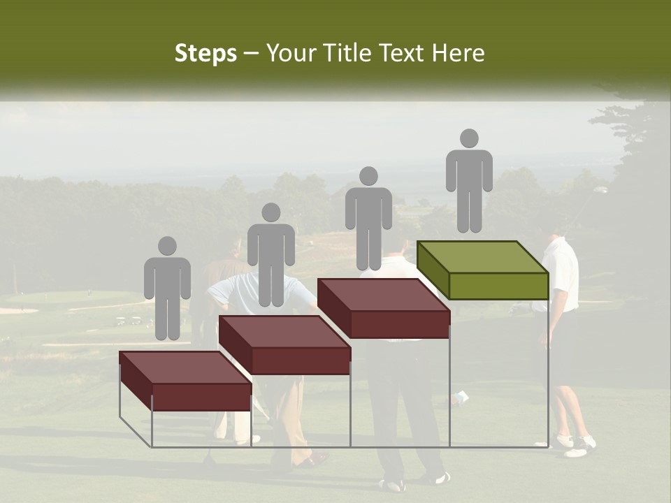 Men Play Golf PowerPoint Template
