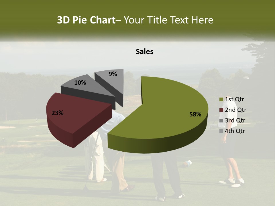 Men Play Golf PowerPoint Template