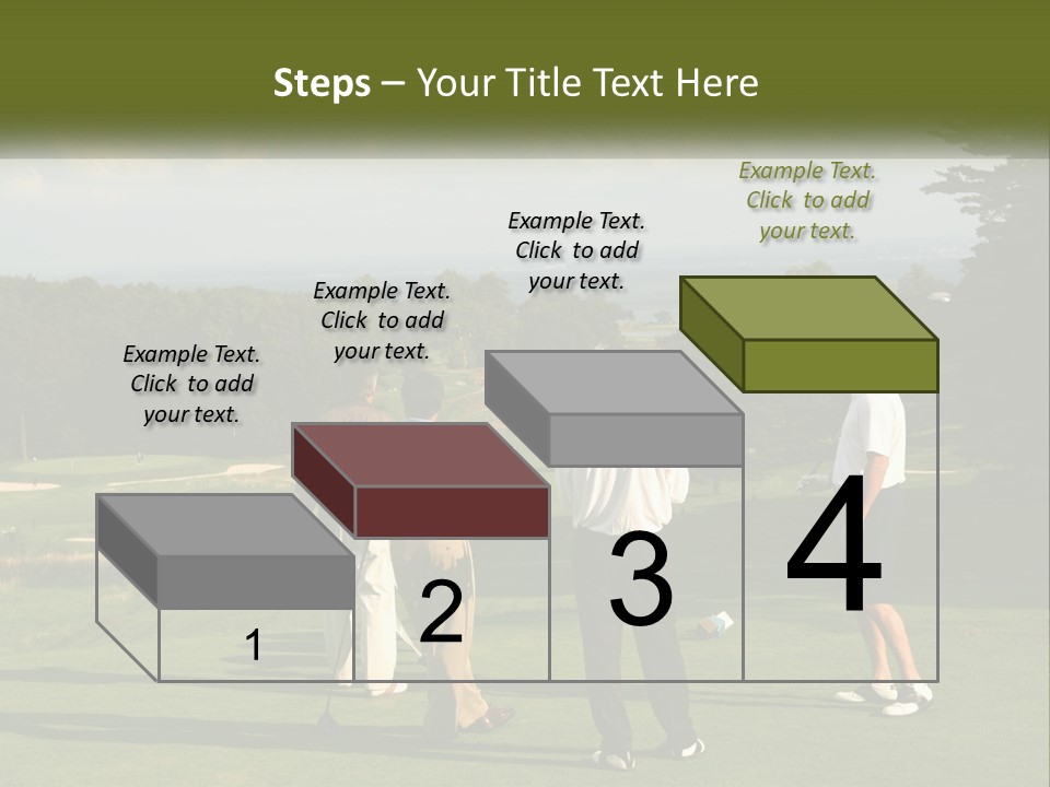 Men Play Golf PowerPoint Template