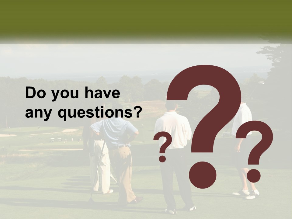 Men Play Golf PowerPoint Template