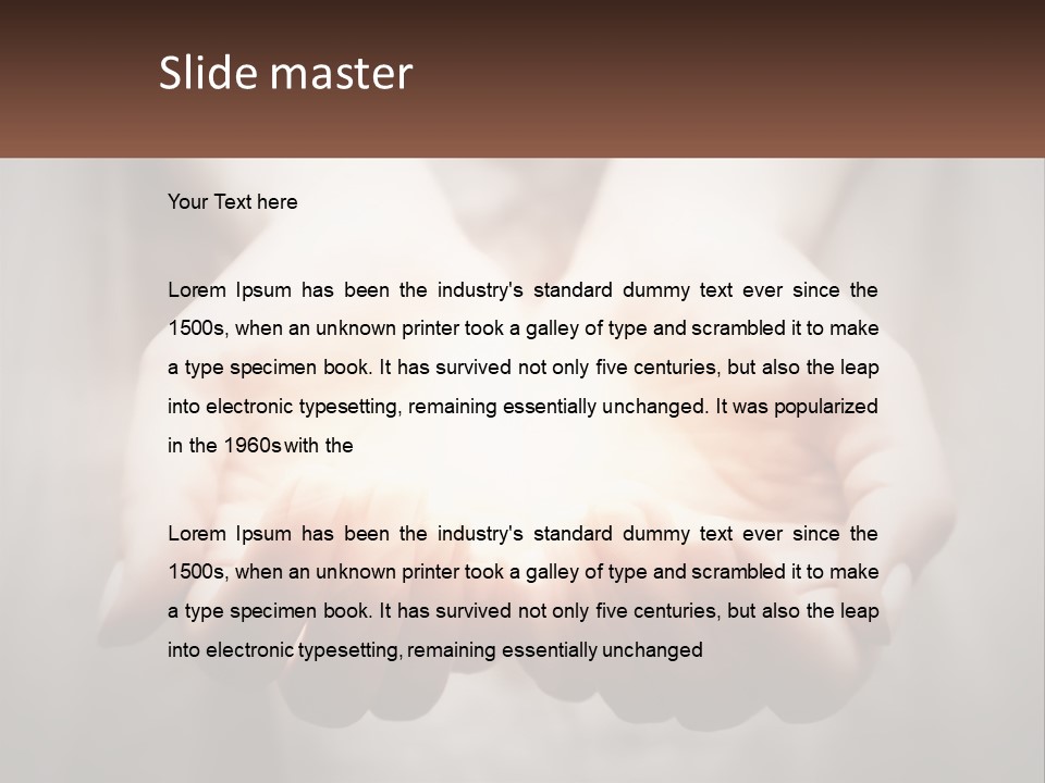 Fire In The Hands PowerPoint Template