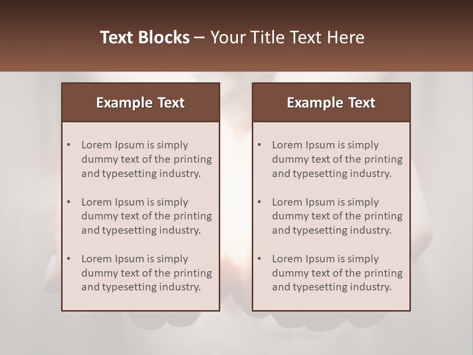 Fire In The Hands PowerPoint Template