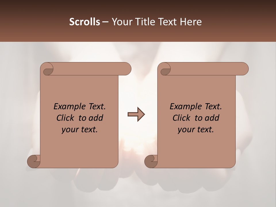 Fire In The Hands PowerPoint Template