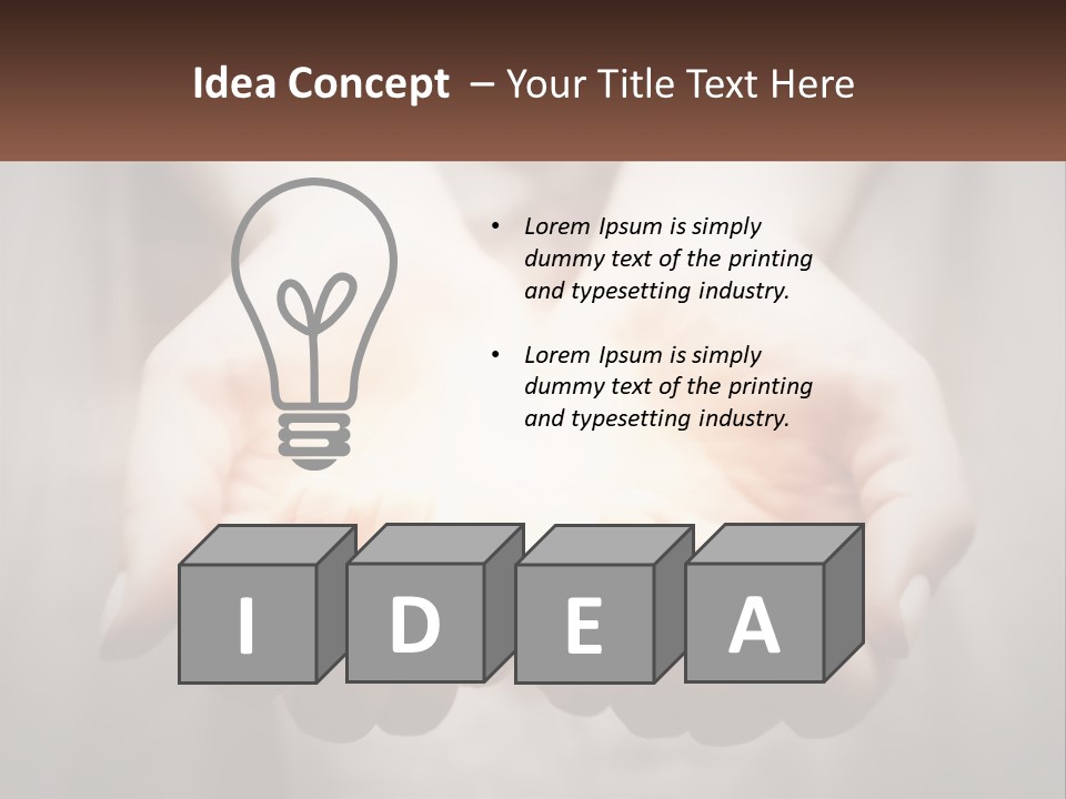 Fire In The Hands PowerPoint Template