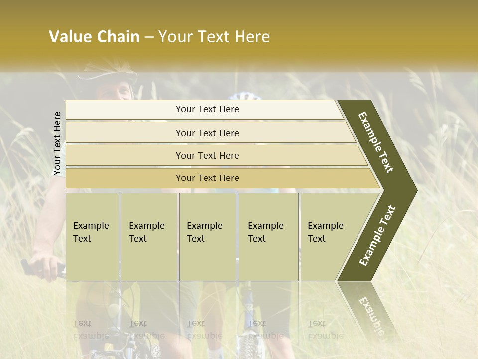 Girl And Boy On Bicycles PowerPoint Template