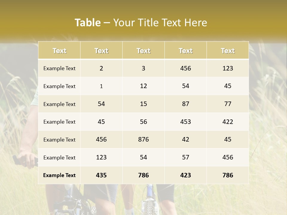 Girl And Boy On Bicycles PowerPoint Template