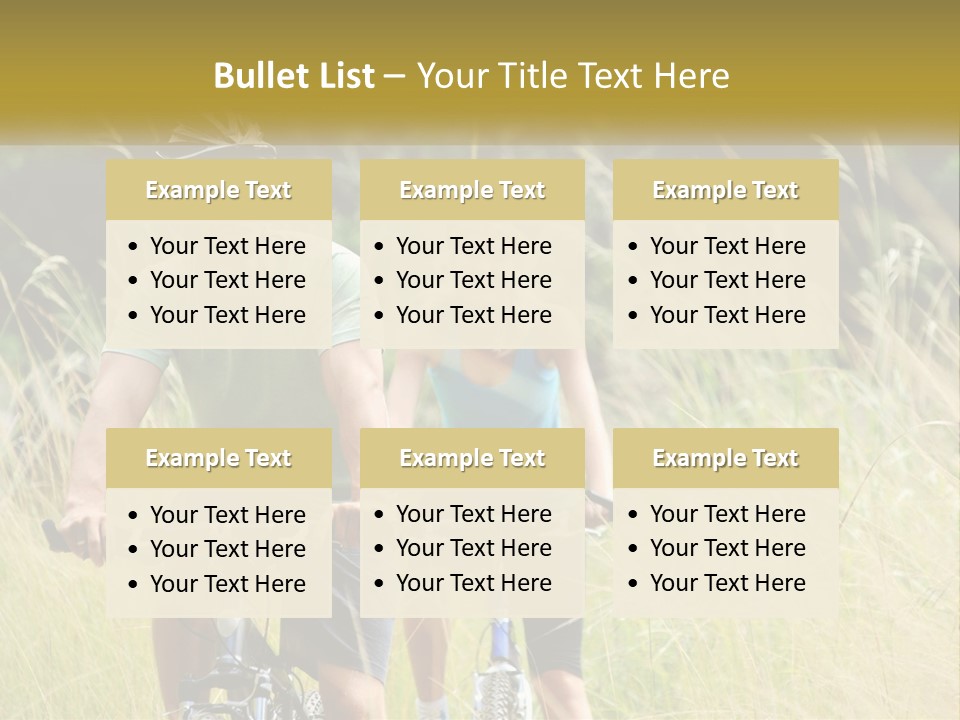 Girl And Boy On Bicycles PowerPoint Template