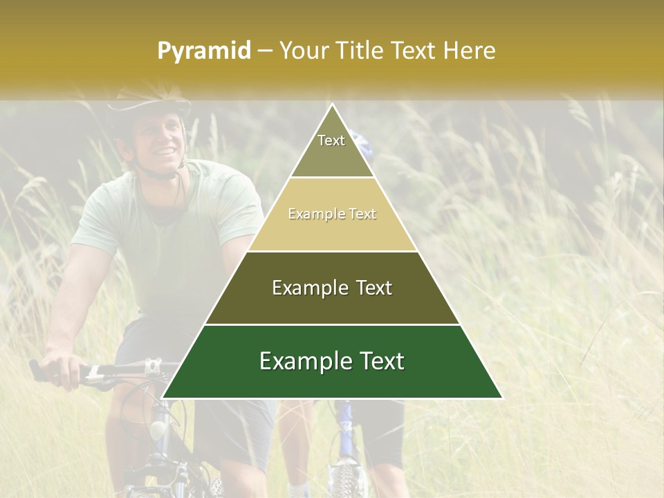 Girl And Boy On Bicycles PowerPoint Template