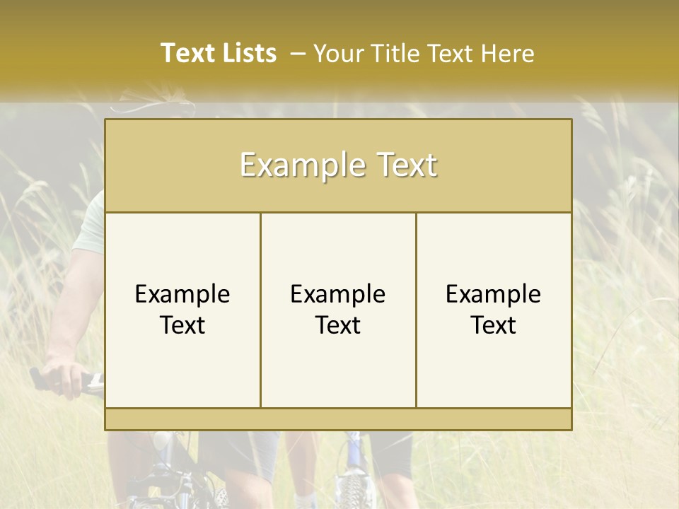 Girl And Boy On Bicycles PowerPoint Template