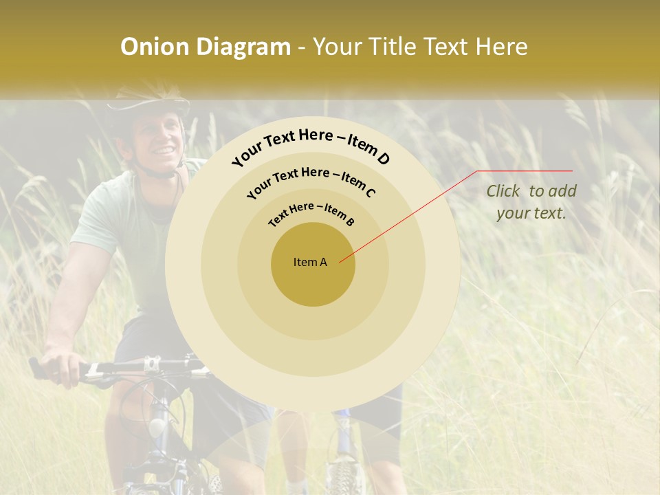 Girl And Boy On Bicycles PowerPoint Template