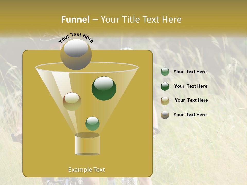 Girl And Boy On Bicycles PowerPoint Template