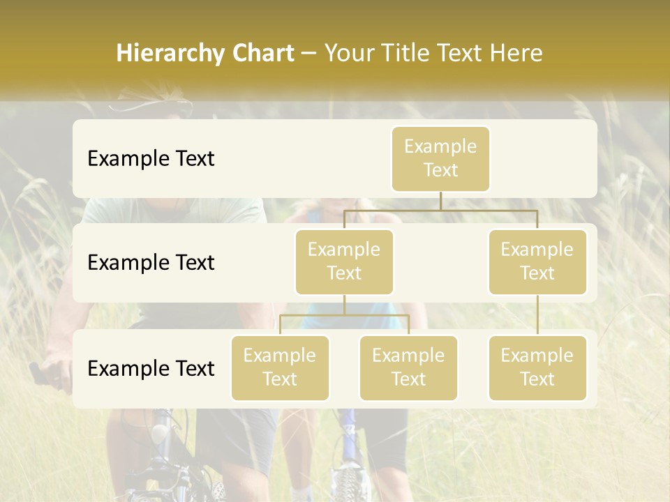 Girl And Boy On Bicycles PowerPoint Template