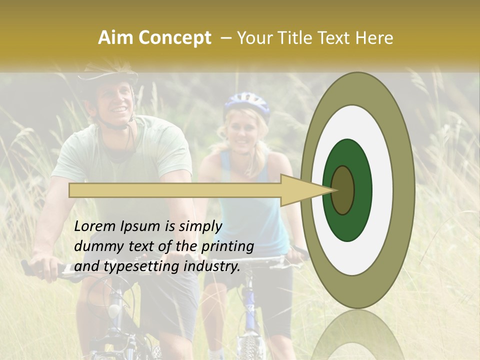 Girl And Boy On Bicycles PowerPoint Template