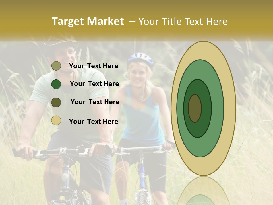 Girl And Boy On Bicycles PowerPoint Template