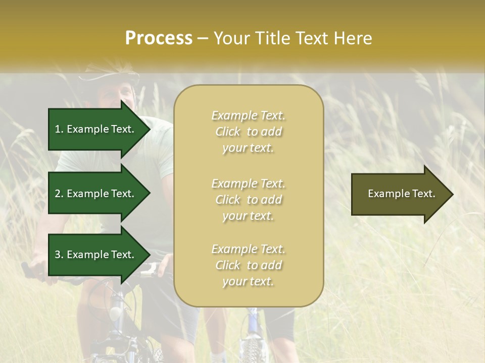 Girl And Boy On Bicycles PowerPoint Template