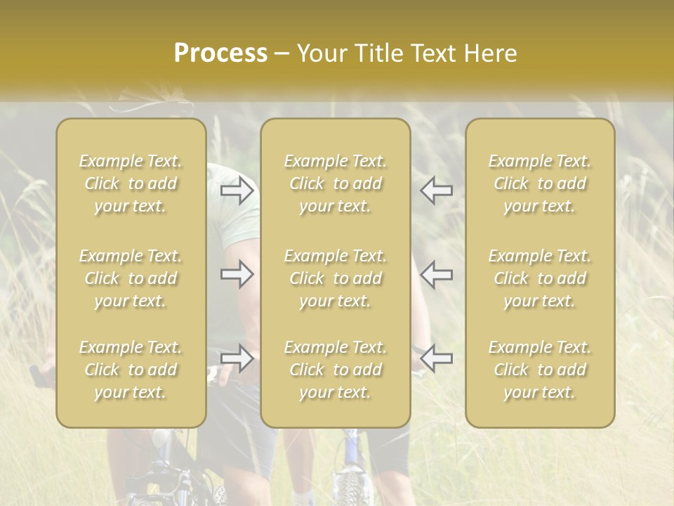 Girl And Boy On Bicycles PowerPoint Template