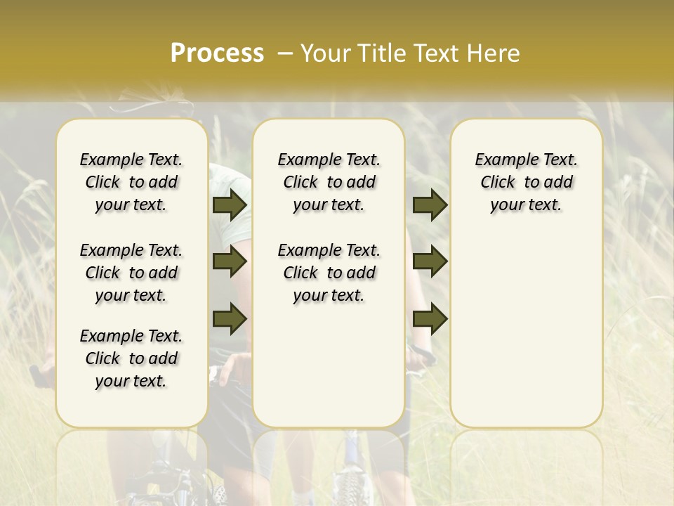 Girl And Boy On Bicycles PowerPoint Template