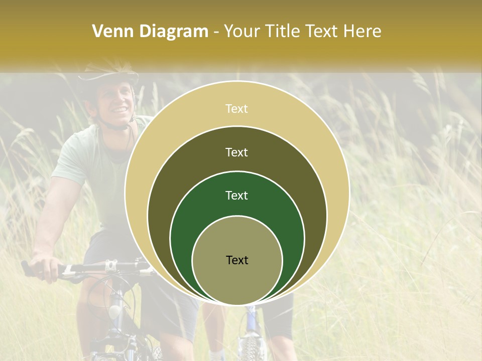 Girl And Boy On Bicycles PowerPoint Template