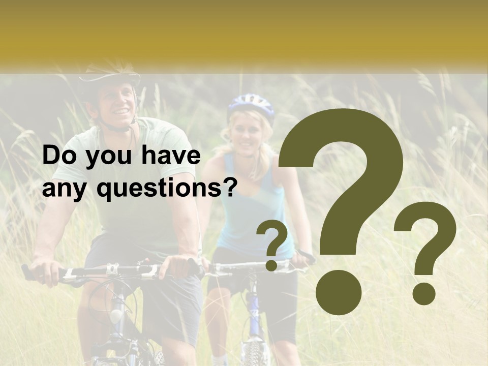 Girl And Boy On Bicycles PowerPoint Template