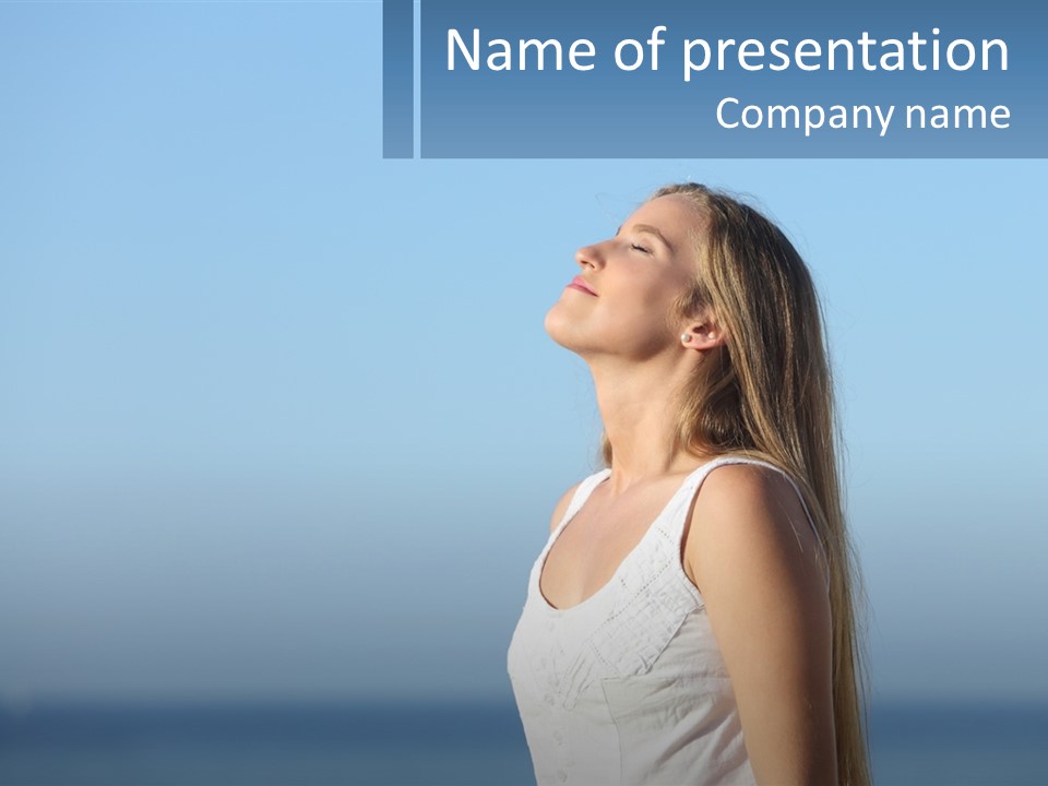 Girl At Sea PowerPoint Template