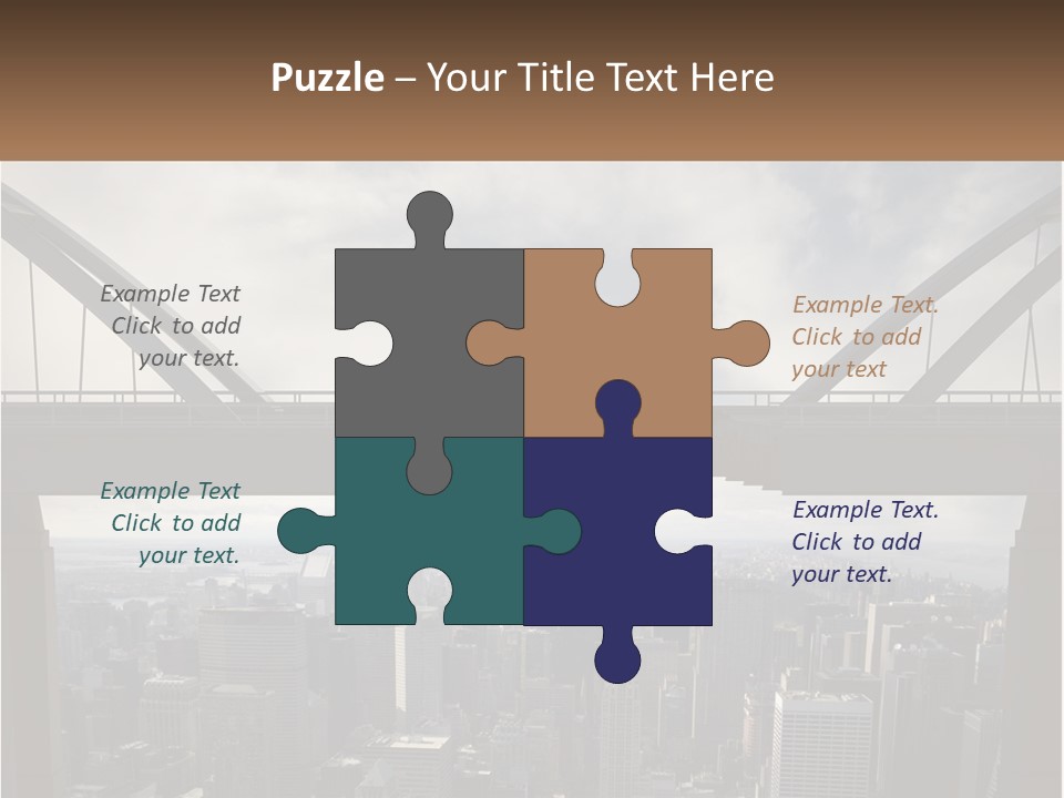 Connection Of Bridges PowerPoint Template