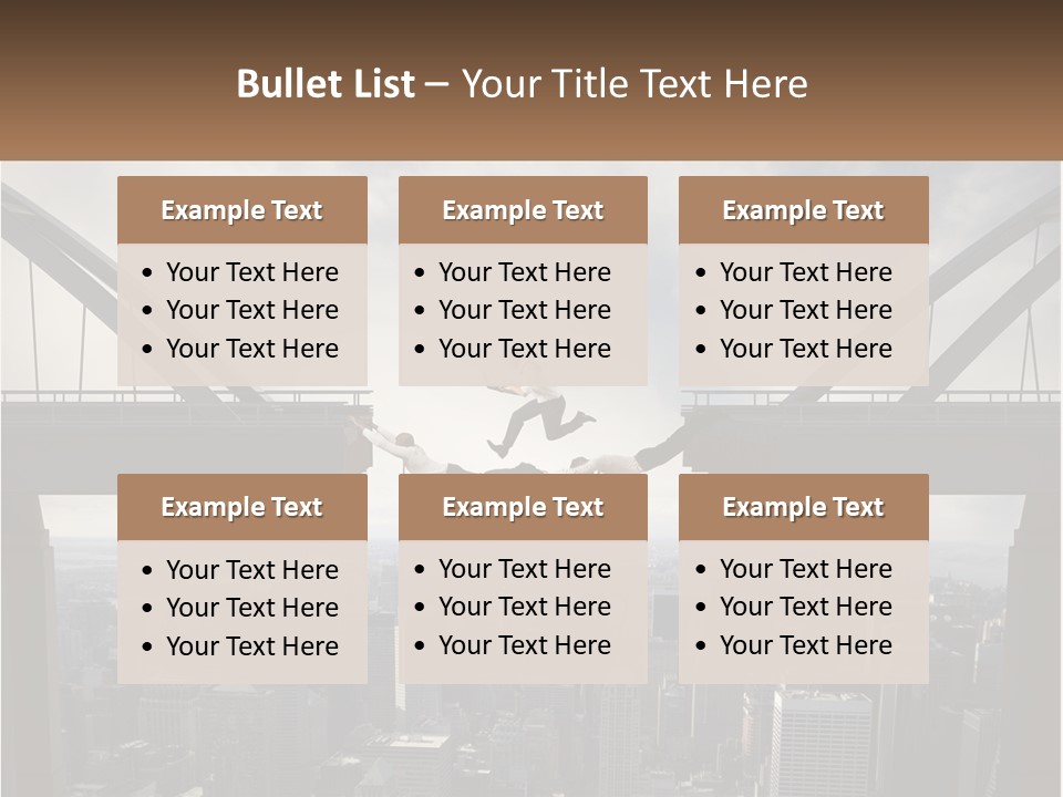 Connection Of Bridges PowerPoint Template