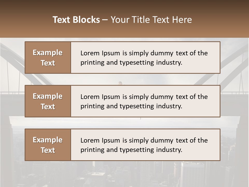 Connection Of Bridges PowerPoint Template