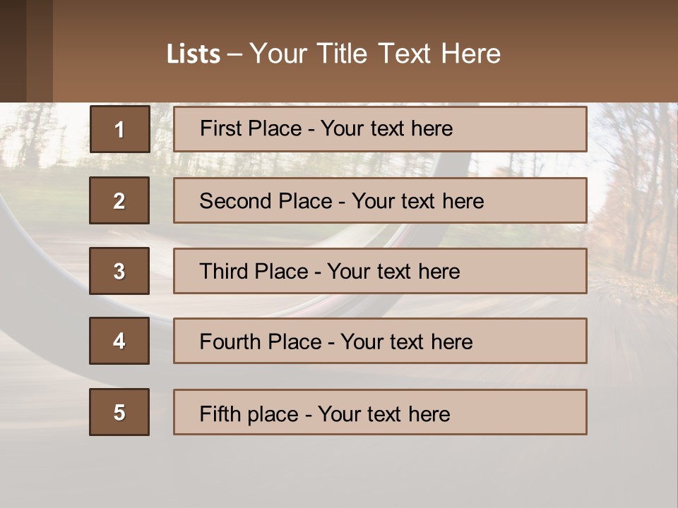 Bicycle Wheel At Speed PowerPoint Template