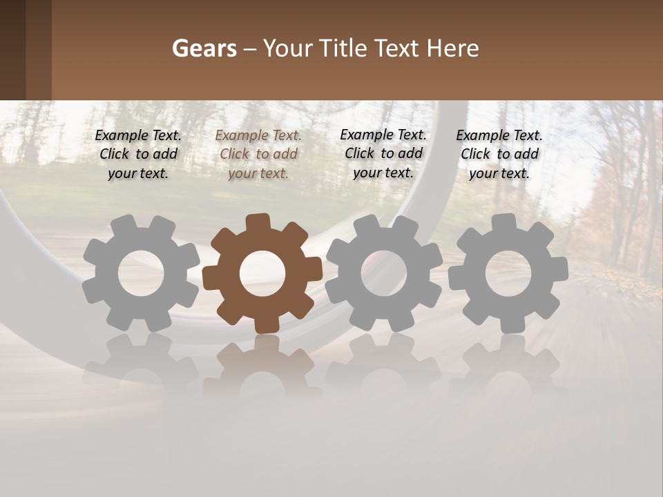 Bicycle Wheel At Speed PowerPoint Template