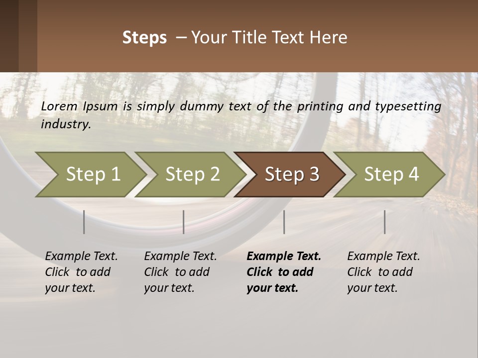 Bicycle Wheel At Speed PowerPoint Template