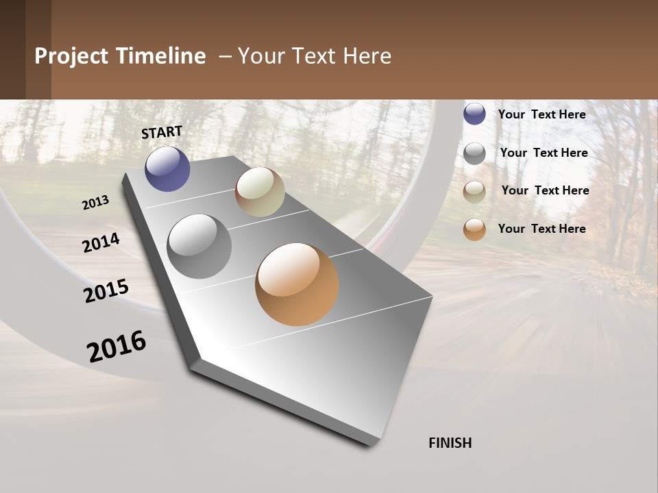 Bicycle Wheel At Speed PowerPoint Template