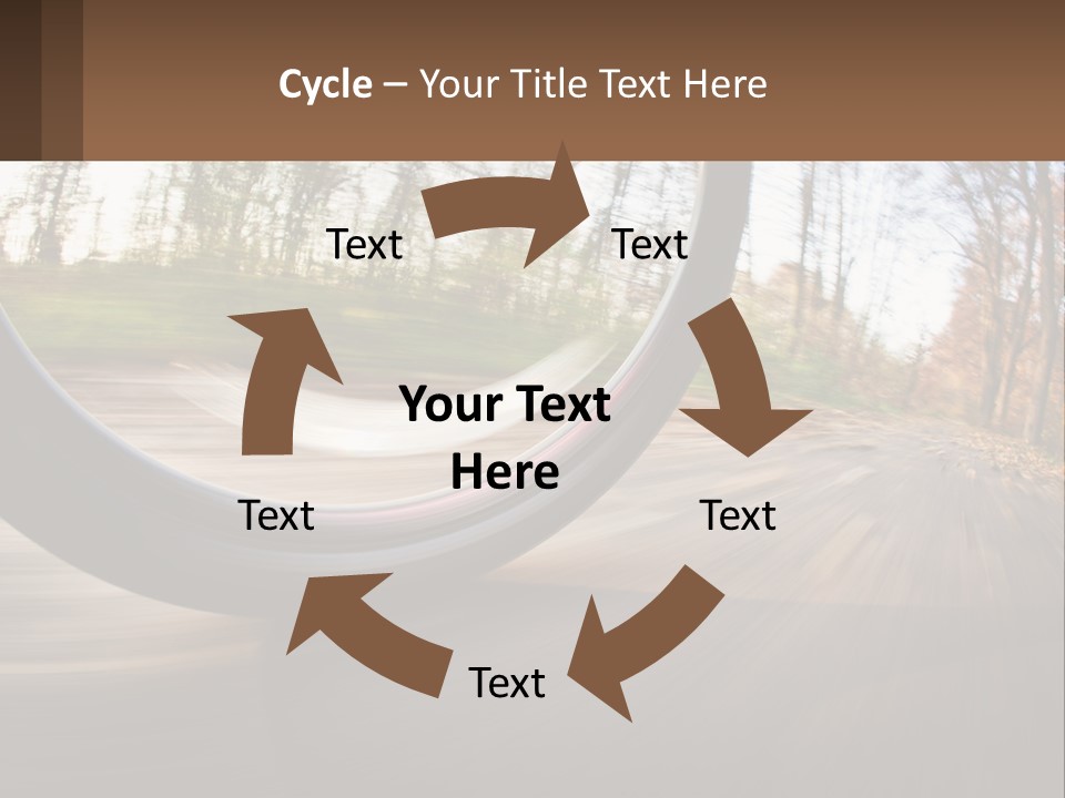Bicycle Wheel At Speed PowerPoint Template