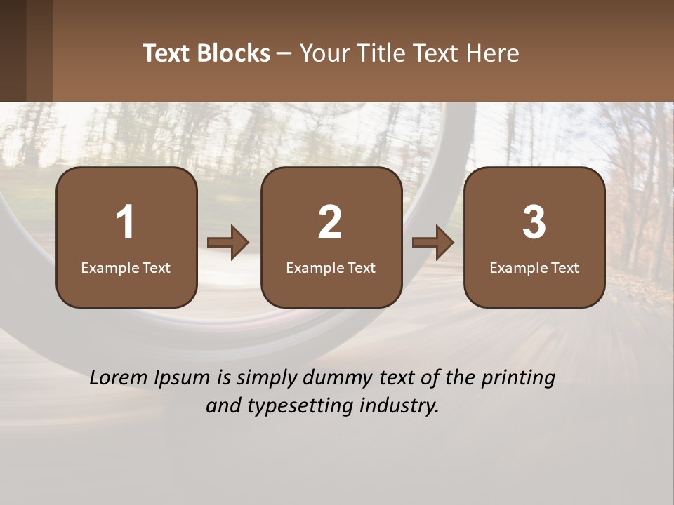 Bicycle Wheel At Speed PowerPoint Template